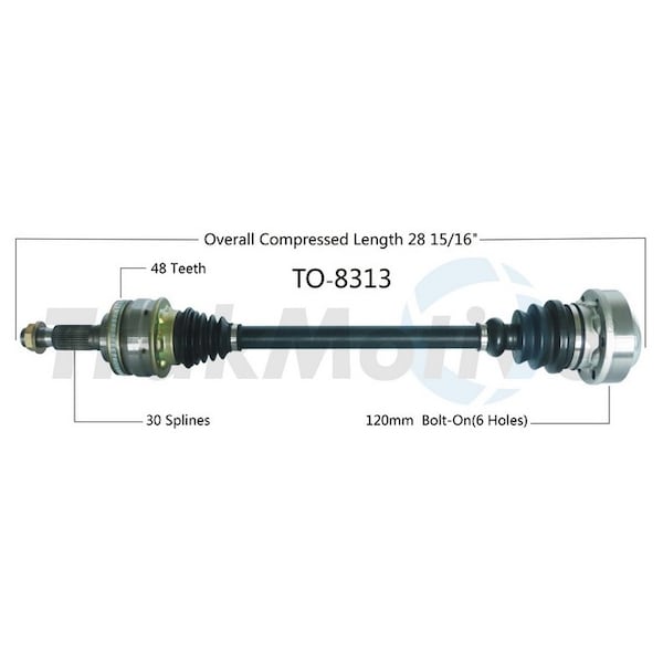 Surtrack Axle Cv Axle Shaft, To-8313 TO-8313 - main